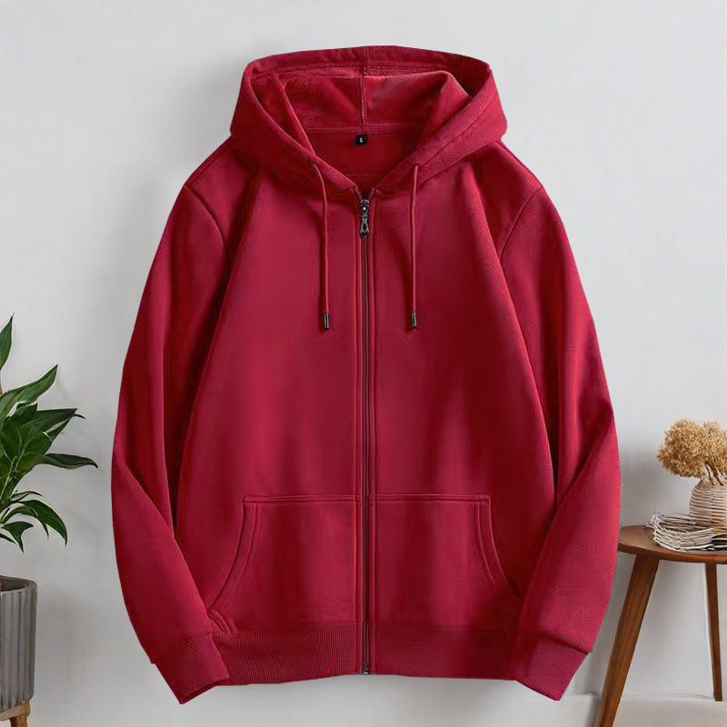 拉链帽衫基础大众拉链帽衫开衫