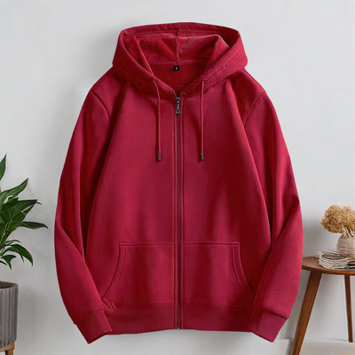 拉链帽衫基础大众拉链帽衫开衫