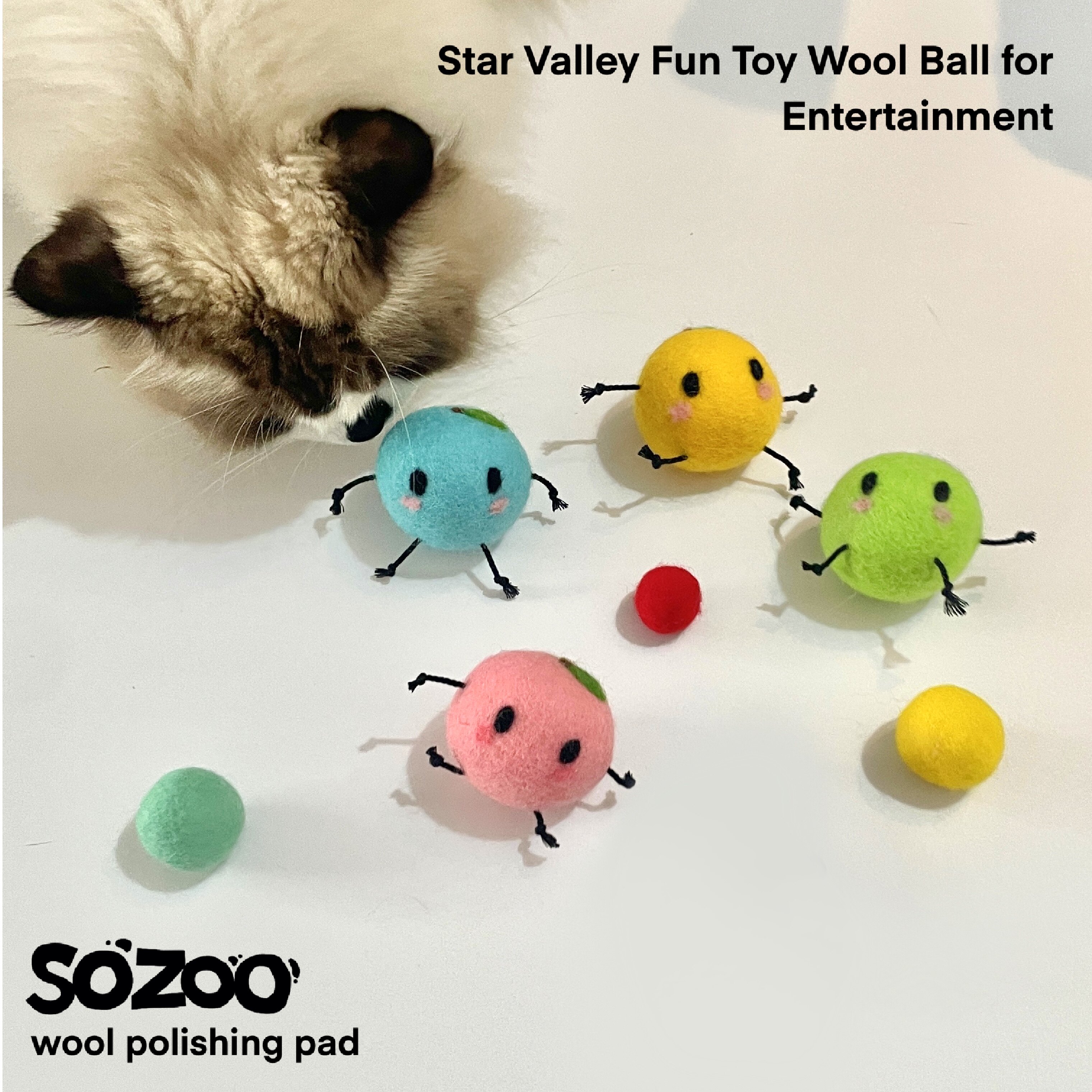 sozoo祝尼魔羊毛静音耐咬磨牙球