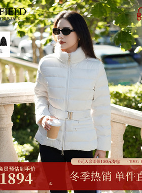 【远红外发热】Scofield女鹅绒仿貂毛领羽绒服含桑蚕丝25秋冬新品