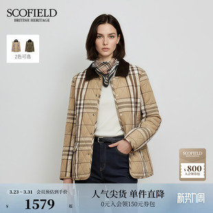 英伦风格 Scofield女装 纹棉服灯芯绒翻领 远红外发热