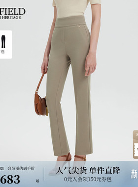 【易打理】Scofield女装舒适通勤西装微阔腿裤高腰针织