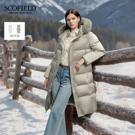 【远红外发热】Scofield女可拆狐狸毛领款/三防款鹅绒服25冬新品
