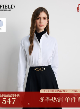 【棉100%】Scofield女装利落知性基础款衬衫刺绣logo2025秋冬新品