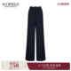 含羊毛 金属扣2025冬季 Scofield女装 裤 新品 飒美高腰阔腿西装