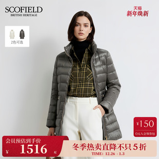 亮面排骨羽绒服2025冬季 Scofield女装 90%鹅绒 新品 远红外发热