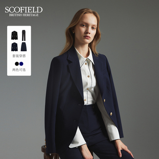 短外套 外套简约商务西服秋季 Scofield女装 率性翻领通勤收腰西装