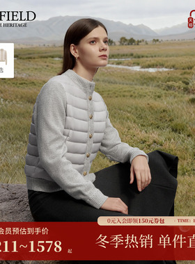 【密可柔】Scofield女装针织拼接90鹅绒排骨羽绒服2025秋冬新品