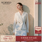 Scofield女装 新品 轻复古风收腰衬衫 V领斜门襟收腰衬衣2025春夏季