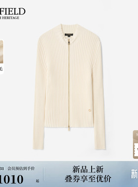 【美丽诺羊毛】Scofield女温柔坑条针织开衫双头拉链2026春季新品