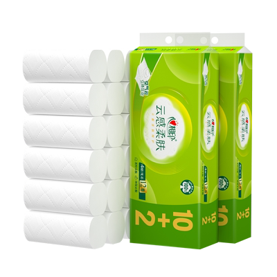 心相印4层云感无芯卷纸100克24卷
