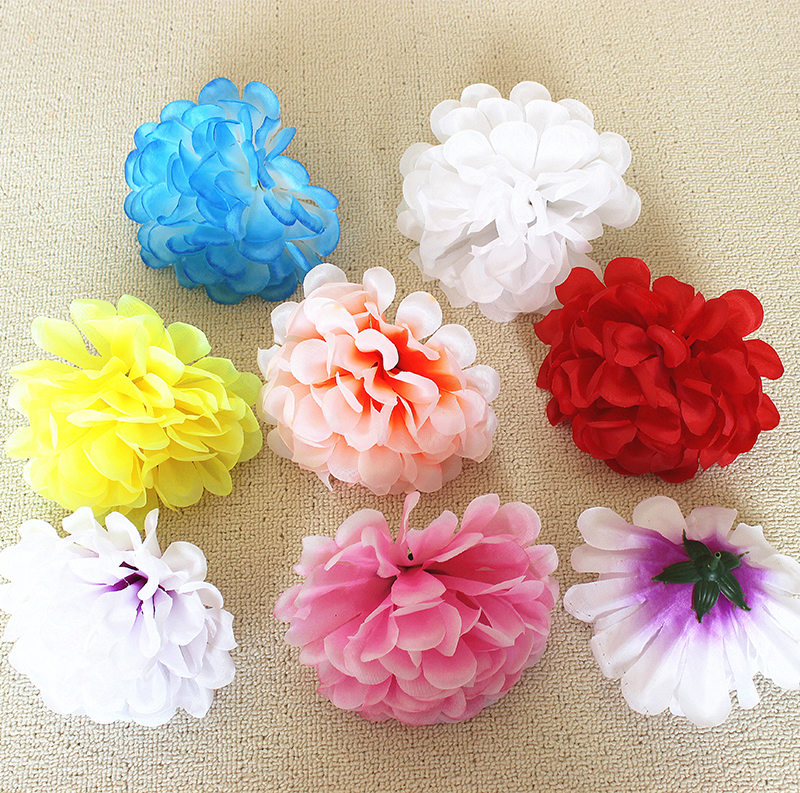 单朵菊花绢花假菊花仿真电子花圈