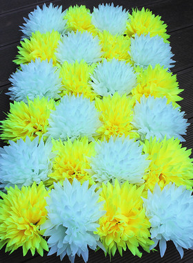 仿真菊花排电子花圈装饰花殡仪花