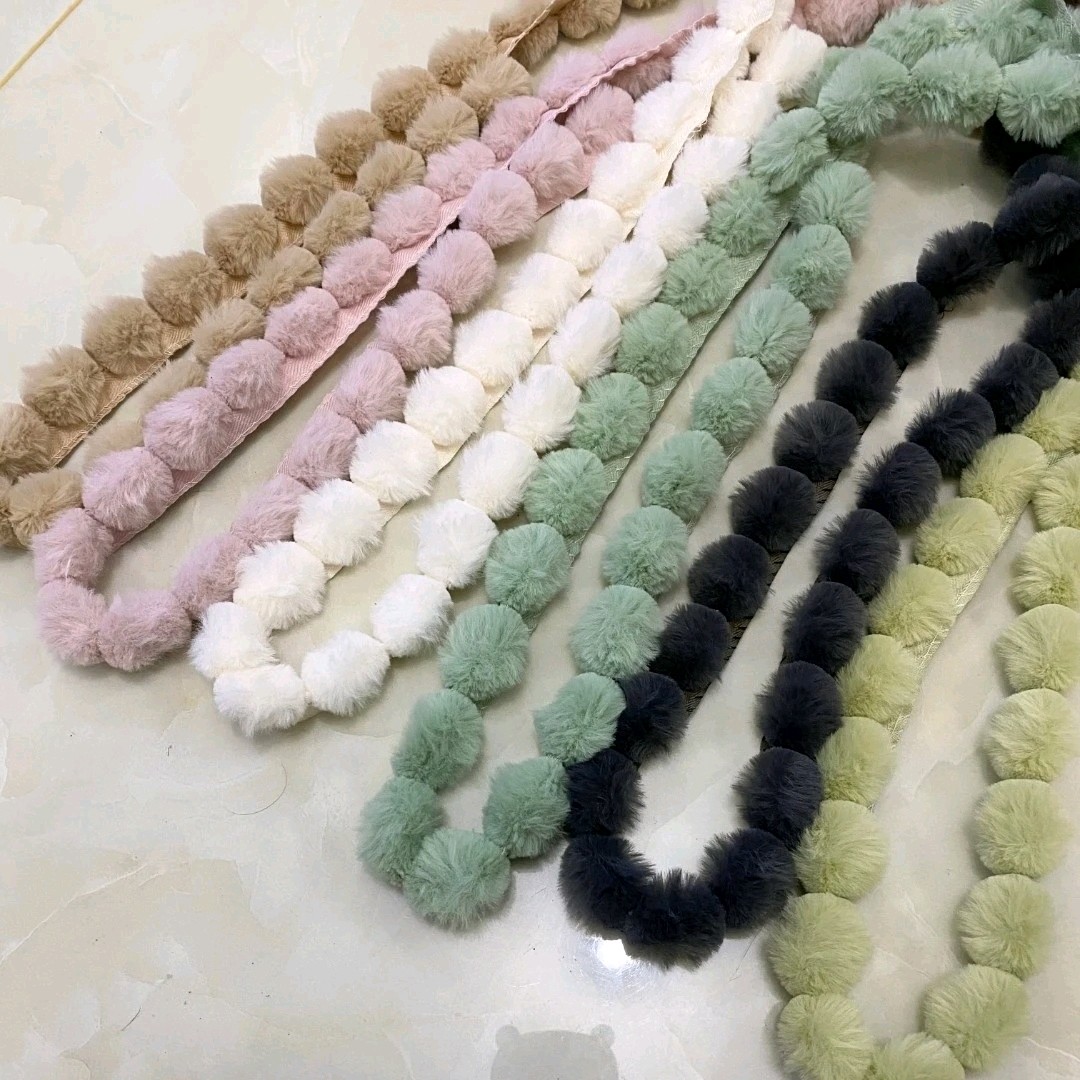 新款窗帘毛毛球拼接织带花边装饰辅料配件仿真立体绒球,居家布艺,花边,淘宝优惠券,粉丝福利购,淘宝优惠卷