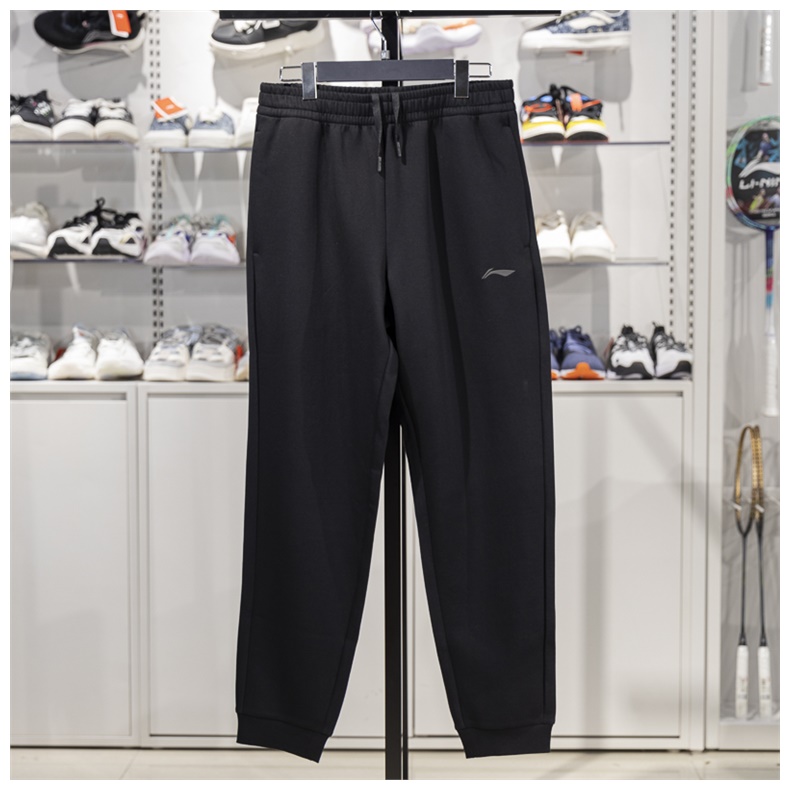 李宁男子运动长裤2025春季新款健身潮流舒适百搭束脚卫裤AKLV141