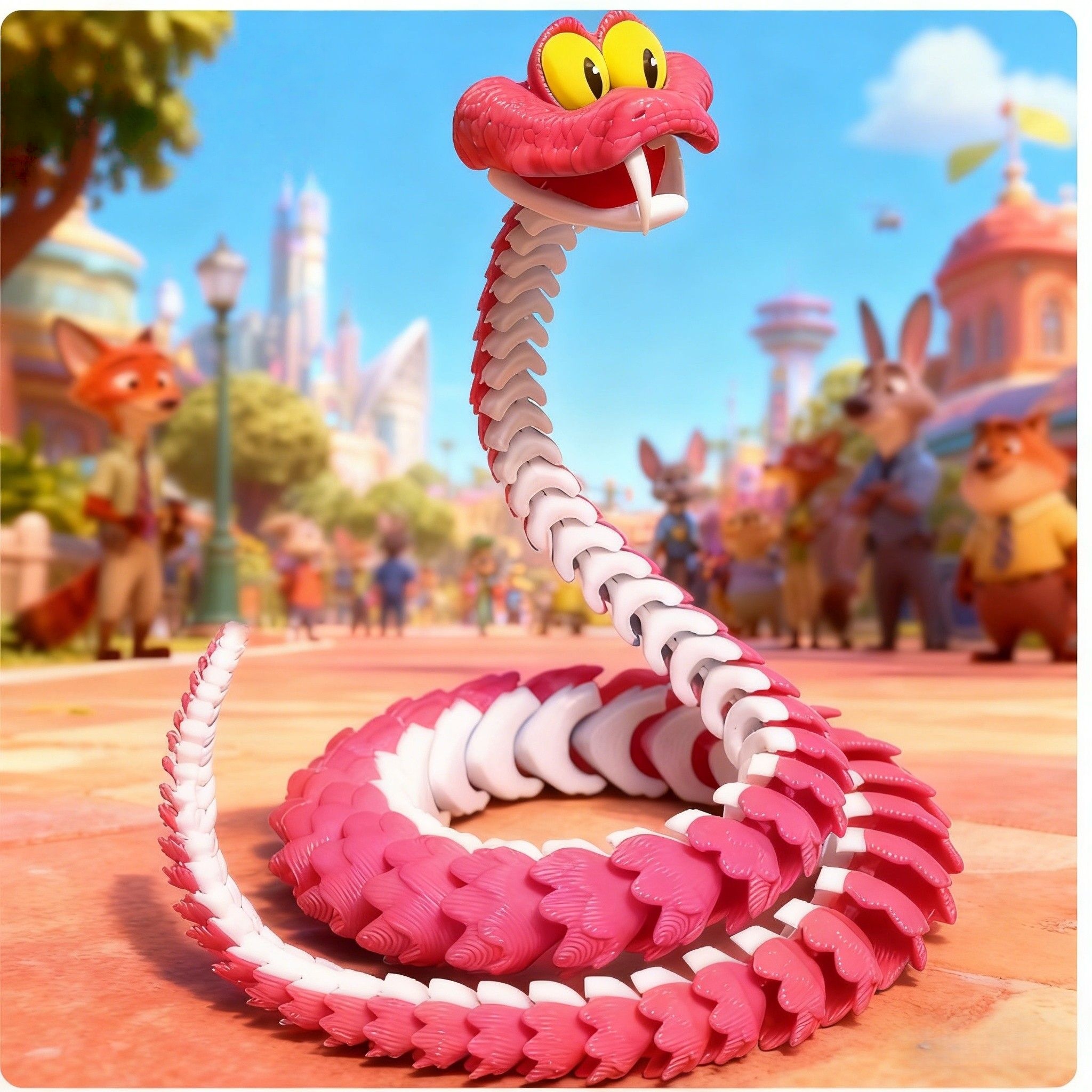 新款动物城3D打印盖瑞一条蛇