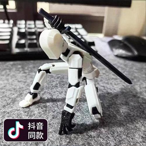 网红解压黑科技夜光多关节可动人偶低于5块钱的高级玩具打发时间