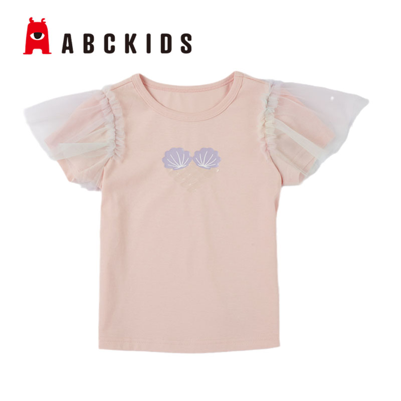 abckids圆领公主短袖T恤