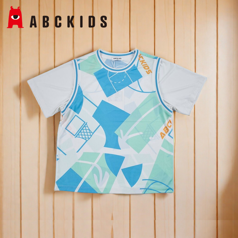 abckids圆领运动短袖T恤