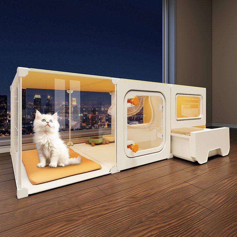 猫咪笼子猫窝厕所一体家用室内一室一厅一卫屋舍小户型别墅透明,宠物/宠物食品及用品,猫笼子/猫别墅,淘宝优惠券,粉丝福利购,淘宝优惠卷
