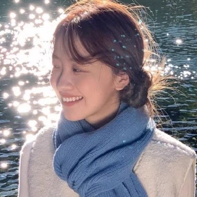 神仙藤井树同款蓝色围巾女秋冬高级感针织围脖韩系氛围感冬季保暖