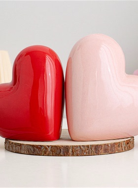 情人节创意爱心陶瓷装饰摆件