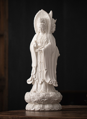 德化陶瓷南海三面观音像菩