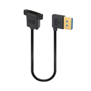 DP1.4公对母延长线8K超细软弯头带耳朵4K240hz电脑显卡显示器加长