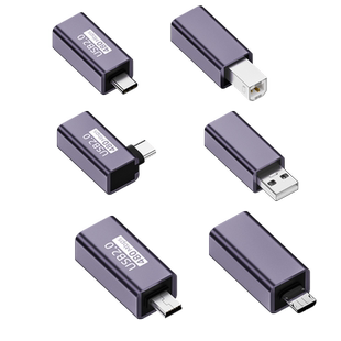 手机连接电子琴USB数据线转接头Typec安卓micro转usb-B方形口电钢琴解码器midi2.0键盘转打印机a公b母转接器