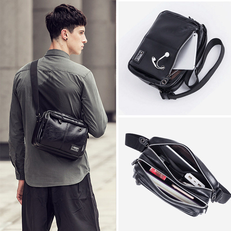 男士包包单肩斜挎包休闲邮差小包多功能街头个性时尚潮流运动新款