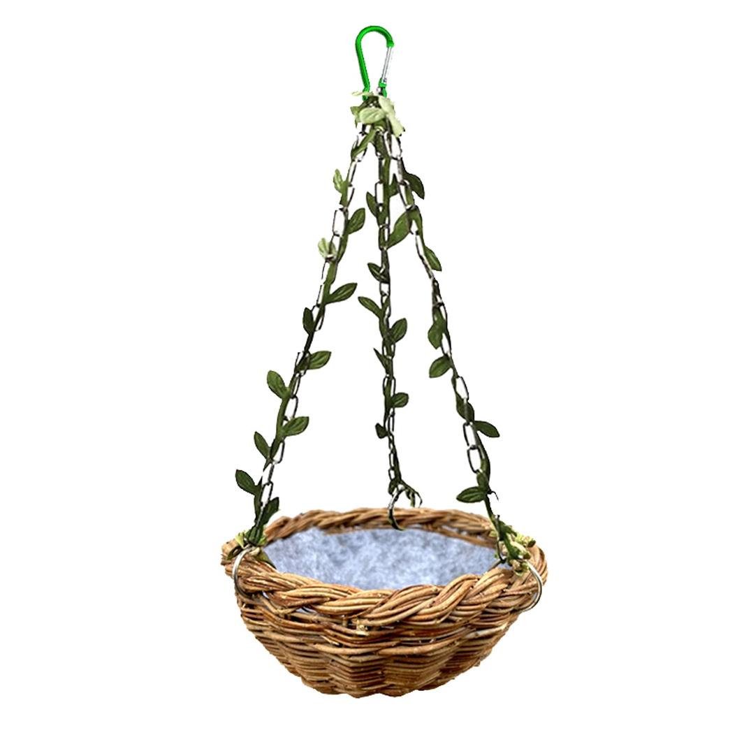 鹦鹉窝鸟窝吊窝吊床树枝藤编织中小型鸟巢玄凤牡丹虎皮原生态草窝