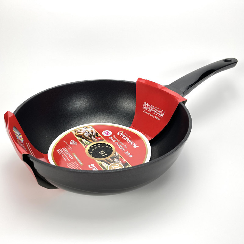 韩国进口Queendom钻技炒锅平底锅无油烟不粘锅炒菜锅 电磁炉两用