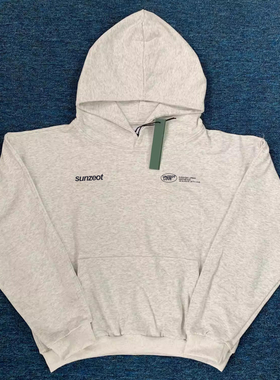 SUNZEOT印花经典宽松卫衣男女款连帽衫潮牌情侣春秋美式高街外套