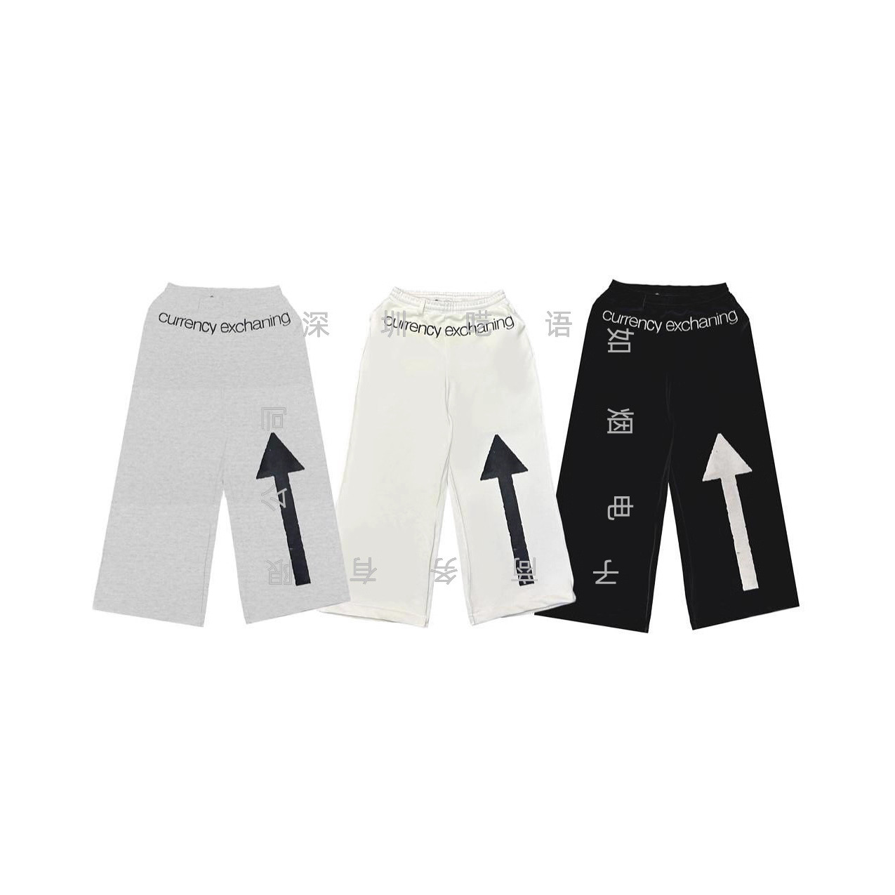 欧美潮牌休闲裤个性涂鸦印花图案弹力长裤高街暗黑哥特y2k裤子