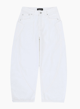 UNZEOT小众潮牌灌术裤子男士牛仔裤弯刀裤潮流阔腿裤宽松香蕉裤