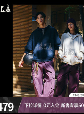 安踏凯里欧文Hela美式连帽卫衣男款春季休闲复古长袖正品黑色上衣