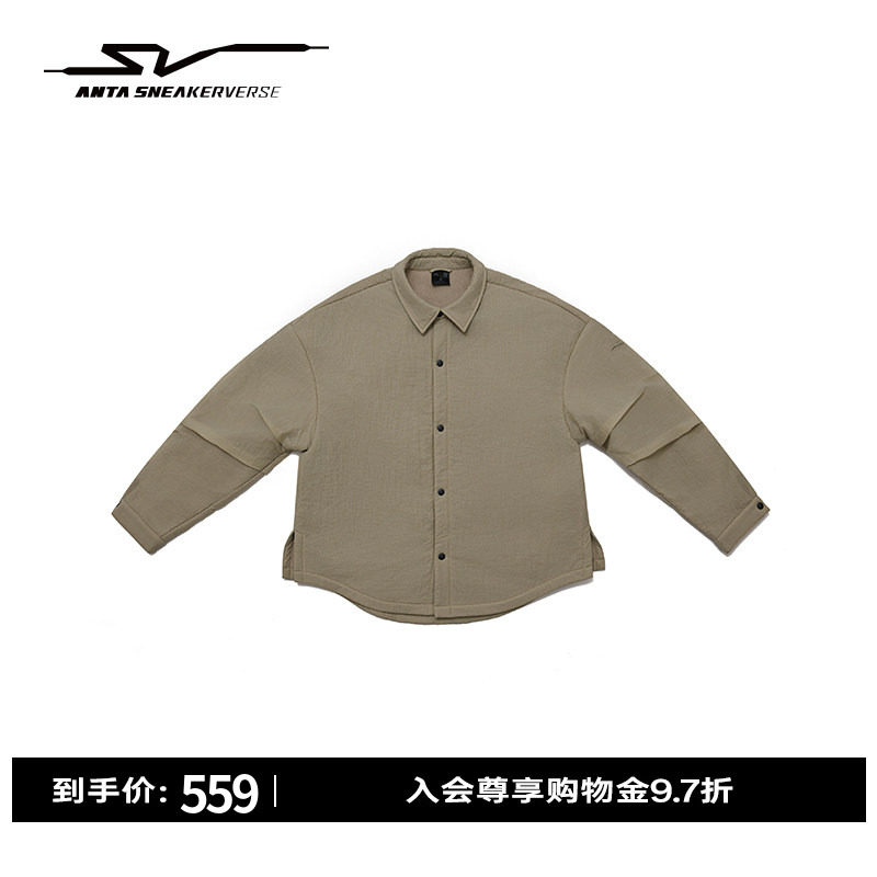 安踏SV丨潮流轻薄休闲棉服外套男女同款宽松夹克上衣1726116