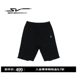 安踏SV欧文系列运动短裤男女同款潮流百搭梭织七分裤172621507V