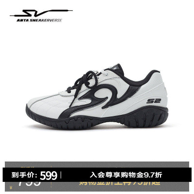 安踏SV Thorn 荆棘丨潮流赛车鞋女休闲黑白百搭运动鞋112618811V