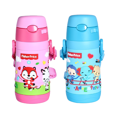 费雪不锈钢婴儿童保温奶瓶吸管杯