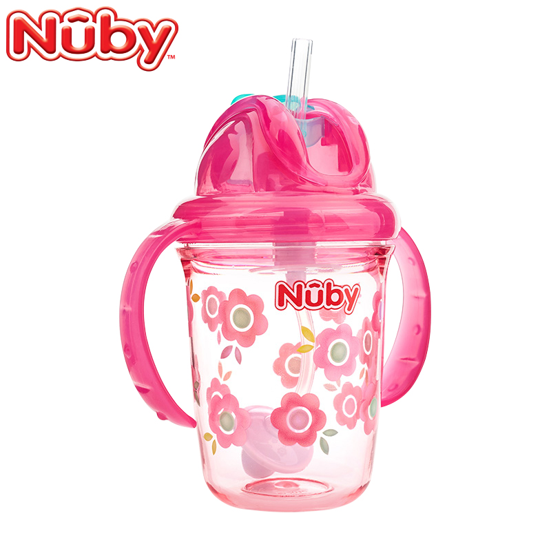 Nuby宝宝tritan学饮重力球吸管杯
