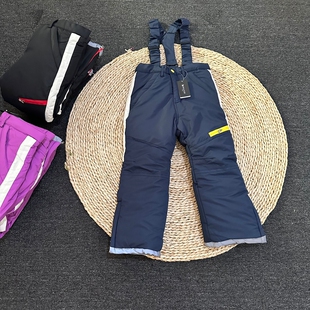 秋冬儿童中小大童户外加厚背带滑雪裤男童女童防风水保暖冲锋裤