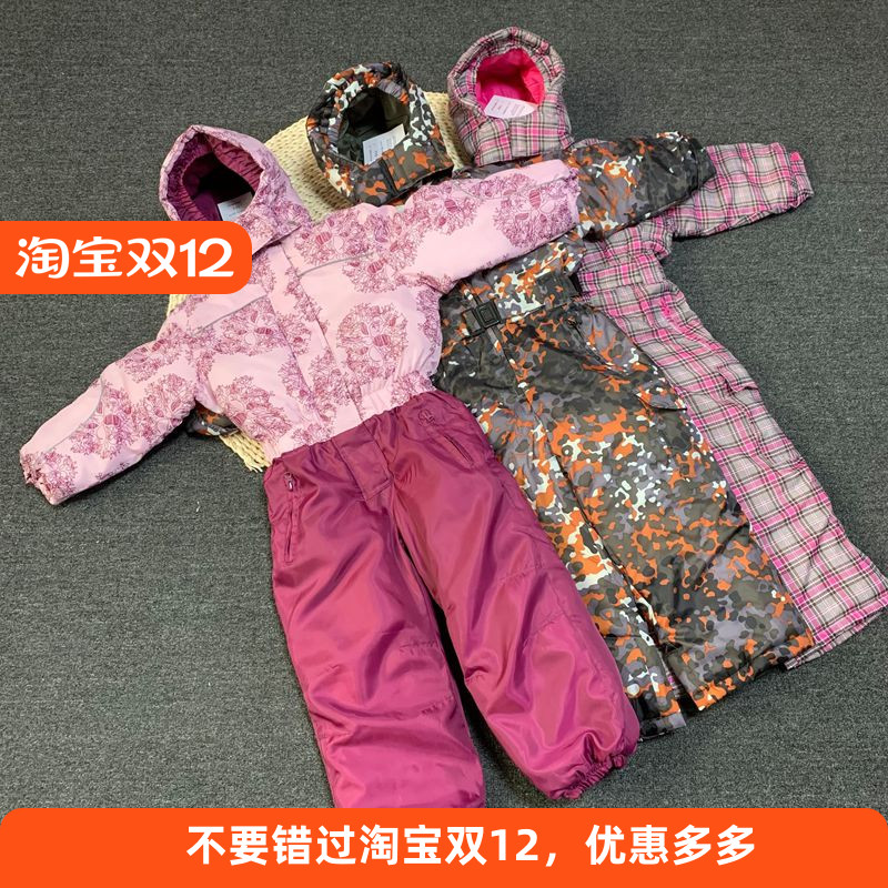 连体儿童滑雪服套装男童女童滑雪裤上衣防水加厚保暖宝宝雪乡装备