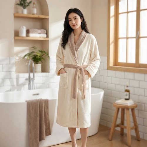 【直播链接】外贸大码微瑕浴袍简约家居洗澡穿
