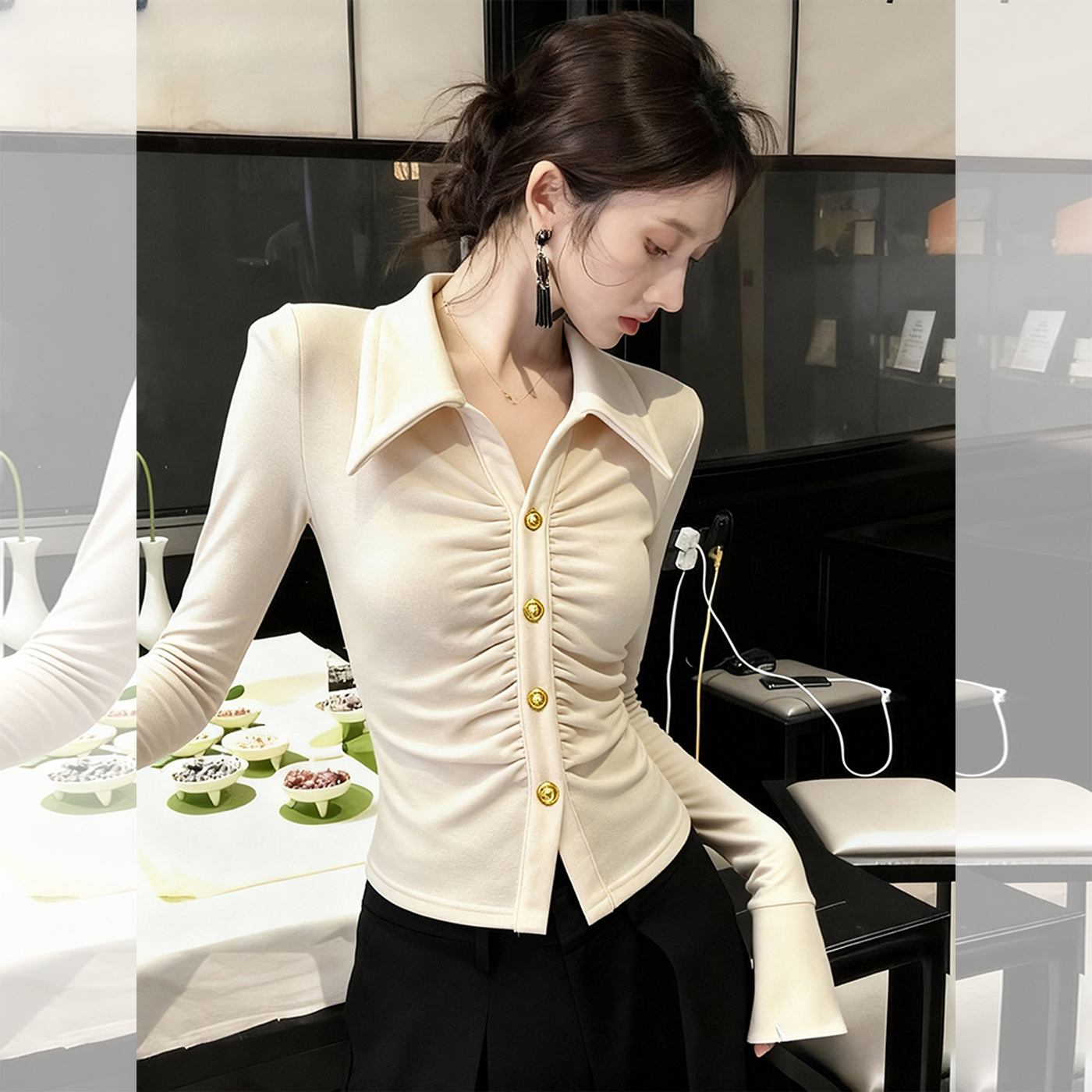 【赠送运费险】设计感长袖衬衣女