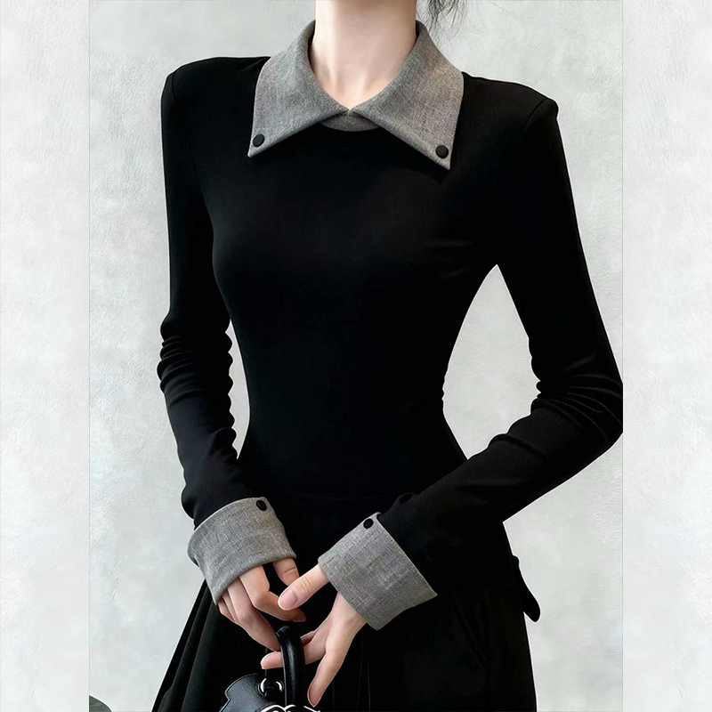 【赠送运费险】正肩长袖t恤上衣