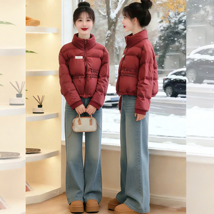 今年流行爆款棉服女2026新款独特别致红色羽绒棉衣短外套保暖棉袄