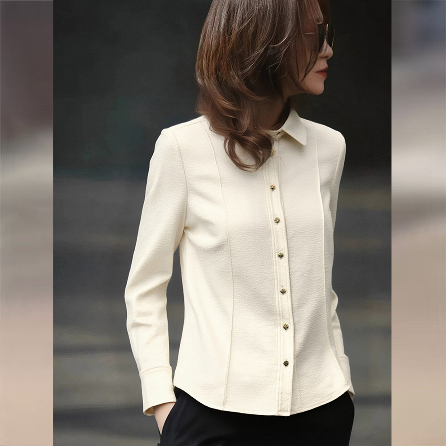 【赠送运费险】气质内搭磨毛衬衫
