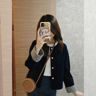 巨好看的初冬外套休闲复古灯芯绒有质感厚短外套秋冬女士宽松上衣