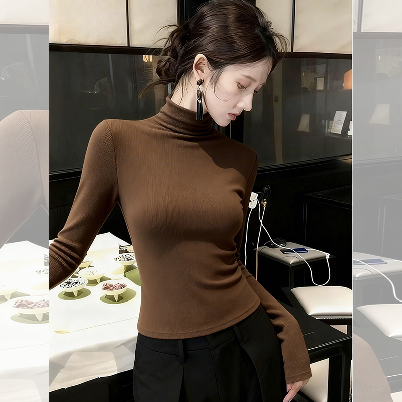 【赠送运费险】高领长袖内搭t恤